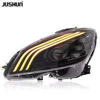 Phares Avant LED Améliorés JUSHUN pour Mercedes-Benz W204, Lentille de Projecteur LED 2007-2010 C180 C200 avec Clignotant Dynamique