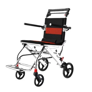 Fauteuil roulant manuel en alliage d'aluminium, pliable, ultra léger, portable, pour les personnes âgées - Product Image 4
