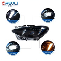 Faro Delantero LED CREULI para BMW Serie 1 F20 2012-2014, Estilo Fang, DRL Bicolor, Señal de Giro Secuencial, Lente Proyector