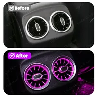 Lumière ambiante arrière turbo à 64 couleurs pour Mercedes X156 W246 W117 W176 |   S'adapte à la commande d'ambiance d'origine de la voiture pour la rénovation intérieure