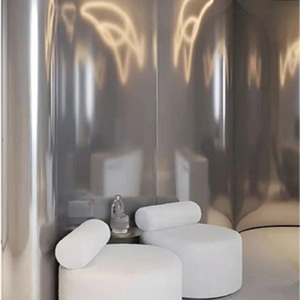 PVC PET Film Metal Plain Plate WPC Fiberboard Coating Solid Sheet Indoor <strong>Wall</strong> <strong>Panels</strong> for Bedroom Dining Hotel TV Sofa - Product Image 2