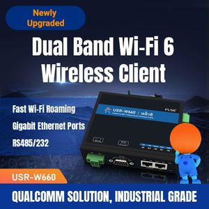 Servidor de Dispositivos Serie WiFi de Doble Banda GCSY RS232 RS485 Puerto Gigabit Ethernet RJ45 Compatible con Función de Roaming WiFi USR-W660 - Product Image 2