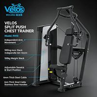 Machine de musculation professionnelle Velos FH10B en acier réglable pour press à la poitrine assis, mouvement indépendant, usage commercial, durable pour salle de sport