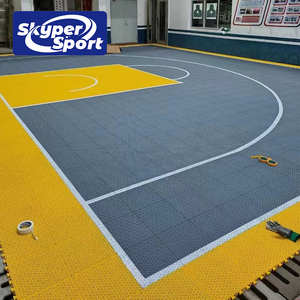 Baldosas Modulares de PP para Canchas de Baloncesto Portátiles, Baldosas Encajables para Canchas de Baloncesto Profesionales 3x3 con Absorción de Impactos - Product Image 4