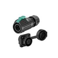 Connecteur industriel électrique M12 mâle-femelle à connexion rapide, boîtier en plastique PBT 94V0