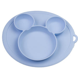 Ensemble de vaisselle pour bébé en silicone de qualité alimentaire avec motif Mickey pour l'apprentissage de la nourriture des bébés, vaisselle mignonne pour bébé - Product Image 3