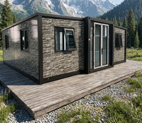 Maisonnette Modulaire Préfabriquée Haut de Gamme 40 pieds, Pliable et Extensible, Respirante, Style Ferme, pour École ou Villa