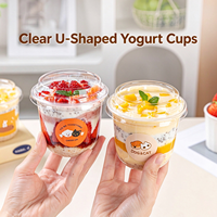 Gobelets et bols pour desserts, yaourts, poudings et glaces, contenants jetables en PET de qualité alimentaire, couvercles, cuillères, logos personnalisés, boîtes à emporter, boîtes et bocaux