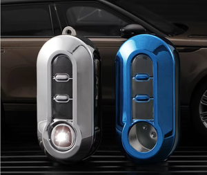 Pour <span class=keywords><strong>Fiat</strong></span> <span class=keywords><strong>500</strong></span> 3 boutons TPU <span class=keywords><strong>Gold</strong></span> Edge voiture Flip pliant étui à clés couverture télécommande clé porte-coque porte-clés accessoires - Product Image 6