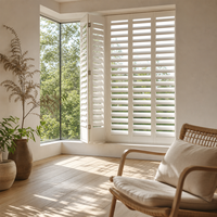 Volets en bois/PVC de style moderne en bois de tilleul pour chambre à coucher, salon, salle de bain, cuisine - Écologiques, garantie de 5 ans