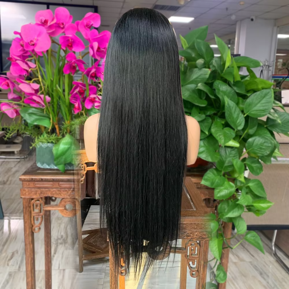 Human Hair Wigs 1b# Straight