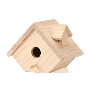 Cage à oiseaux et <span class=keywords><strong>nid</strong></span> en bois de cèdre massif écologique à faire soi-même avec fermeture à poussoir, style moderne avec revêtement en poudre pour une utilisation en extérieur - Product Image 1