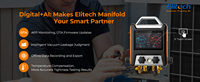 Manomètre numérique intelligent Elitech MS-4000 pour climatisation, 4 voies, avec transmetteur de pression en milles microns