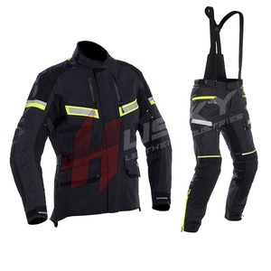 เสื้อกีฬาผ้าคอร์ดูร่าระบายอากาศได้ดีใส่สบายและกันน้ำเสื้อแจ็กเก็ตแข่งรถมอเตอร์ไซด์พร้อมกางเกงเอี๊ยมสำหรับผู้ชื่นชอบ - Product Image 1