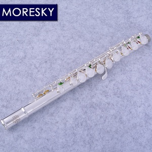 16 Close C Key <b>Flute</b> Cupronickel Silver Plated Left-Hand <b>Flute</b> With E Keys MFL-702(OEM) - Product Image 6
