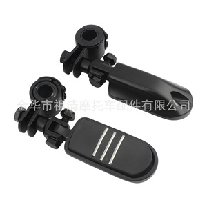 Zuqing Motorcycle Footrest <b>Bracket</b> FR122 Chrome <b>Black</b> Harley Davidson Fit - Product Image 5