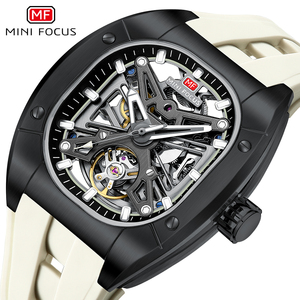 MINI FOCUS MF0618G <span class=keywords><strong>Montre</strong></span>-bracelet <span class=keywords><strong>automatique</strong></span> pour homme, bracelet en silicone noir, étanche 30 m, lumineuse, <span class=keywords><strong>montre</strong></span> mécanique de sport - Product Image 3