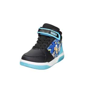 Sneakers Sonic per bambini, nere e blu, alte, con stampa del personaggio, per ragazzi, modello chunky. - Product Image 2