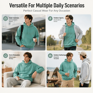 Sweat à capuche pour homme en mélange de coton doublé polaire, coupe oversize, style streetwear, fournisseur OEM personnalisé, vente en gros - Product Image 2