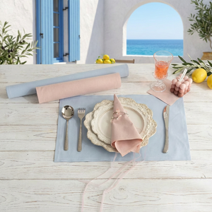 Serviette en tissu moderne et écologique pour restaurant, set de table jetable, logo imprimé, coton rose pour la maison et l'avion - Product Image 1