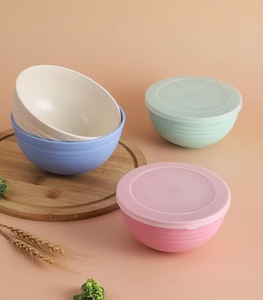 Sinh Thái Thân Thiện Với Phân Hủy Sinh Học 4 Pcs Ngũ Cốc Bát Không Thể Phá Vỡ Mì Salad Gạo Súp Bát Rơm Lúa Mì Đồ Ăn Bát Bộ - Product Image 6