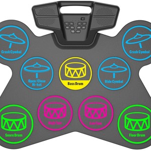 <b>Roll</b>-Up Electronic Drum Set With Bluetooth Built-In Battery Speaker Portable Drum <b>Kit</b> For Practice And Performance - Product Image 4