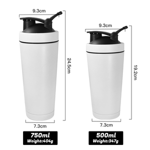 לוגו מותאם אישית באיכות גבוהה 750ml 304 נירוסטה חלבון שאכר בקבוק כושר שייקר כוס מתכת ואקום מיקסר בקבוק עם stire - Product Image 3