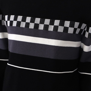 Pull en coton à manches longues pour homme, col rabattu, jacquard à carreaux, logo personnalisé, anti-plis, anti-boulochage, couleur personnalisable - Product Image 6