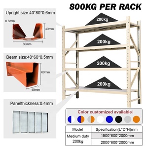 Estanterías de Almacenamiento Industriales, Estilo de Servicio Mediano a Pesado, Estante de Almacenamiento de Acero - Product Image 2