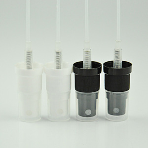 Cabezal de pulverización de aluminio galvanizado negro de 18 dientes con bomba de boquilla dorada para aceites esenciales, boquilla de plástico con forma de cilindro - Product Image 1