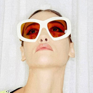 LMA 3499 Fashion Custom Logo Shades Oversized Thick <b>White</b> <b>Frame</b> Tea Lens Women Men <b>Square</b> Eyewear UV400 High Quality Sunglasses - Product Image 2