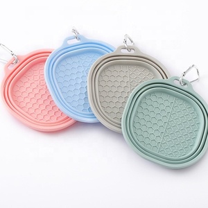 Hot-selling Practical Cat and <b>Dog</b> Feeding Silicone <b>Portable</b> Folding <b>Bowl</b> Outdoor Travel Pet <b>Bowl</b> Color Pet Folding <b>Bowl</b> - Product Image 2