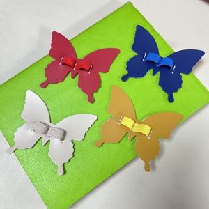 Vente chaude Papillon En Forme De <span class=keywords><strong>Bande</strong></span> Élastique Stylo Clip Autocollant Auto-adhésif En <span class=keywords><strong>Cuir</strong></span> Stylo Boucle Titulaire pour Livre Tablette et Ordinateur Portable - Product Image 4