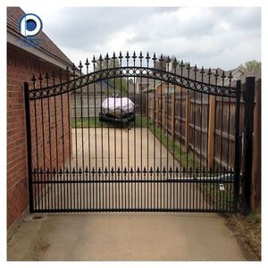 Porte de cour en <span class=keywords><strong>fer</strong></span> <span class=keywords><strong>forgé</strong></span> à <span class=keywords><strong>prix</strong></span> d'usine, <span class=keywords><strong>portail</strong></span> double, clôture de jardin, villa, porte électrique/manuelle - Product Image 3