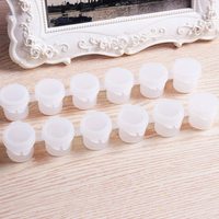 Mini Pots de peinture vides à 6 fentes, récipients pour bandes de peinture, avec couvercles, pour rangement, dessin, artisanat, à la maison, école, 12 pièces de 5ML