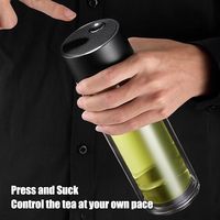 Tasse à thé en verre à double paroi, bouteille isotherme pour thé en vrac, infuseur à thé, gobelet de voyage avec filtre