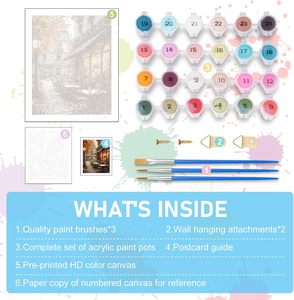 SONGWOO ART Kit de Pintura por Números para Adultos Principiantes, <span class=keywords><strong>Paisaje</strong></span> Acrílico, Personalizable, para Decoración de Pared - Product Image 5