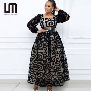 Wholesale Long Sleeve Plus Size Club Dresses Natural Waistline, Satin  Fabric