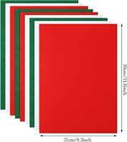 1 mm d'épaisseur de feutre doux tissu de Noël coloré rouge vert blanc feuilles de feutre pour vacances bricolage artisanat couture Art décoration de Noël