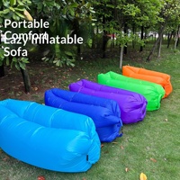 Nouveau canapé gonflable d'extérieur, matelas pneumatique pliable style paresseux, coussin double siège Music Season, lit de sieste portable 650g Polyester