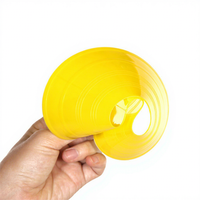 Cônes d'agilité en plastique PE jaunes de 5 cm, durables et écologiques, pour l'entraînement des joueurs de football/soccer