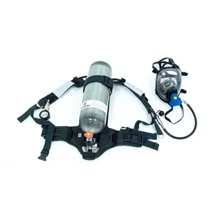 Respirateur d'air anti-incendie Scba, 6,8 l, 30mpa, cylindre en Fiber de carbone, pression Positive, appareil de respiration autonome