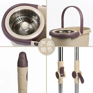 Serpillière en microfibre rotative à 360 mains libres, vadrouille magique, accessoires de sol faciles à filer, outils de nettoyage ménager - Product Image 4