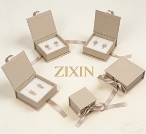 Elegante Scatola <span class=keywords><strong>Portagioie</strong></span> con Nastro, Confezione in Cartone di Alta Qualità per Esposizione e Regalo, Vendita all'Ingrosso - Product Image 3