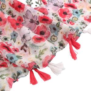 Nouveau été Style ethnique coton longue Hijab écharpe gland chaud châle femmes musulmanes polyvalent personnalisé - Product Image 4