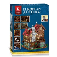 Reobrix 66018 Bistro Medieval, Set de Construcción Modular de 2868 Piezas con 9 Habitaciones, Bodega y Bar en el Balcón, para Adultos Mayores de 14 Años, Regalo DIY