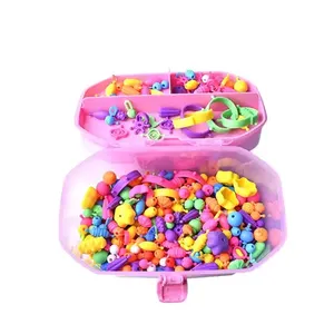 550 Pcs pädagogische Kinderspiel zeug Diy Kunststoff Pop Perlen Snap Pop Perlen für Mädchen Kinder Schmuck herstellung