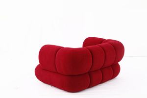 Sofá de sala de estar, mueble moderno de tela, intermedio, midcentury - Product Image 2