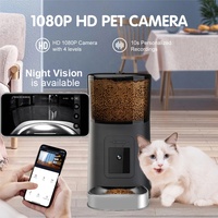 Distributeur automatique de nourriture pour animaux de compagnie, nouveau modèle, en plastique ABS, style vidéo intelligent, distributeur de nourriture pour chiens et chats avec caméra