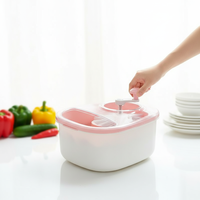 Lave-fruits manuel en gros avec essoreuse, panier de drainage portable, brosse de nettoyage pour cuisine domestique